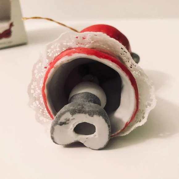 Vtg Soft N Snoozy Chimers  Mouse Bisque Porcelain Bell Ornament Taiwan - Picture 10 of 16
